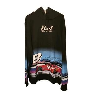 DALE EARNHARDT JR BUDWEISER RACE CAR BLACK HOODIE MENS SZ XL NEW WITH TAGS 🔥
